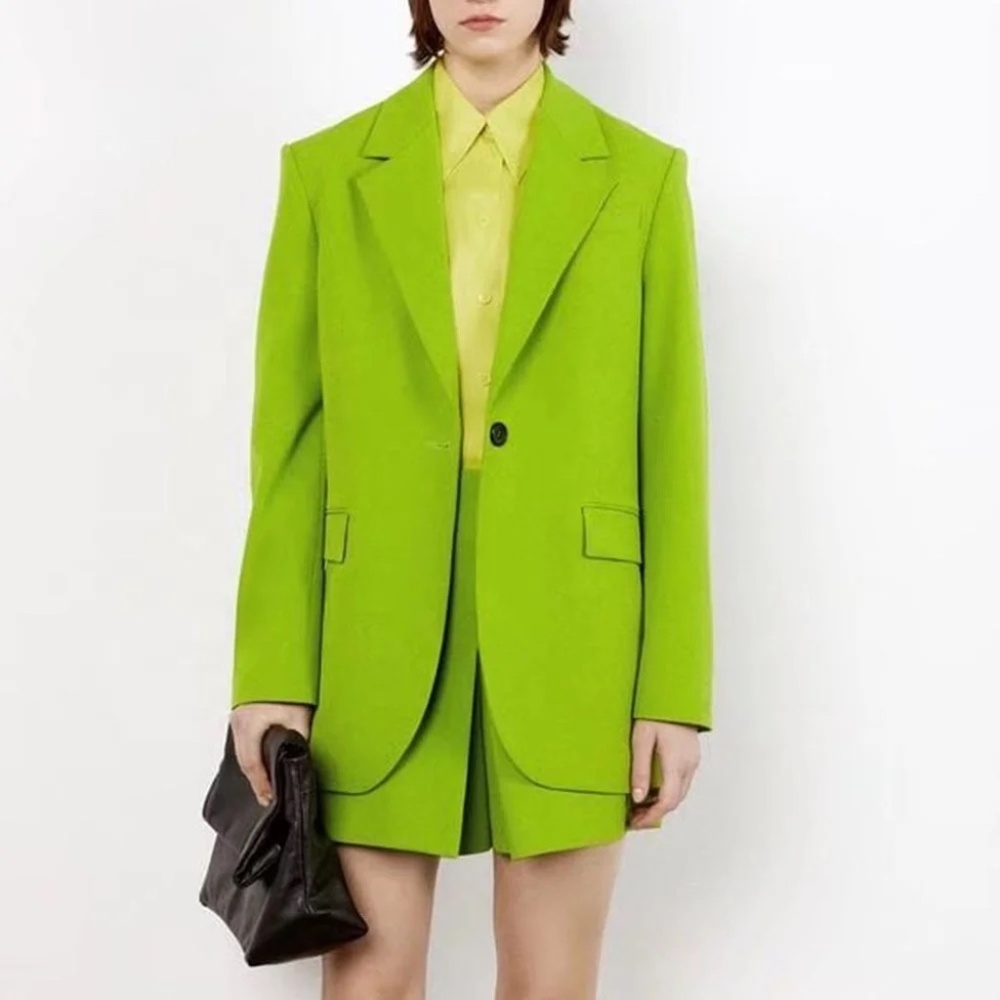 Zara Inspired Green Blazer & Skort Set